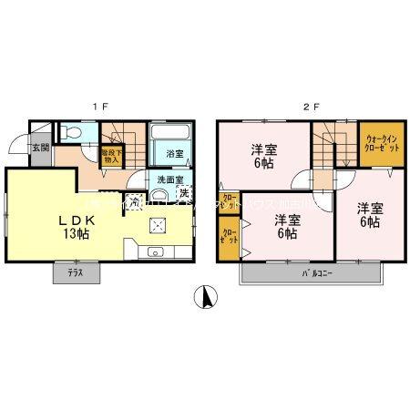 柚垣様戸建借家III 間取り図画像