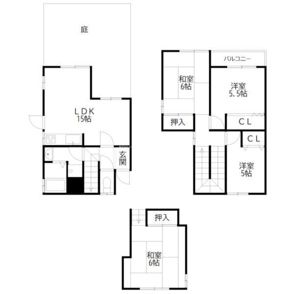 西畑3丁目戸建 間取り図画像