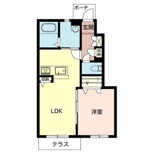加東市社アパート 間取り図画像
