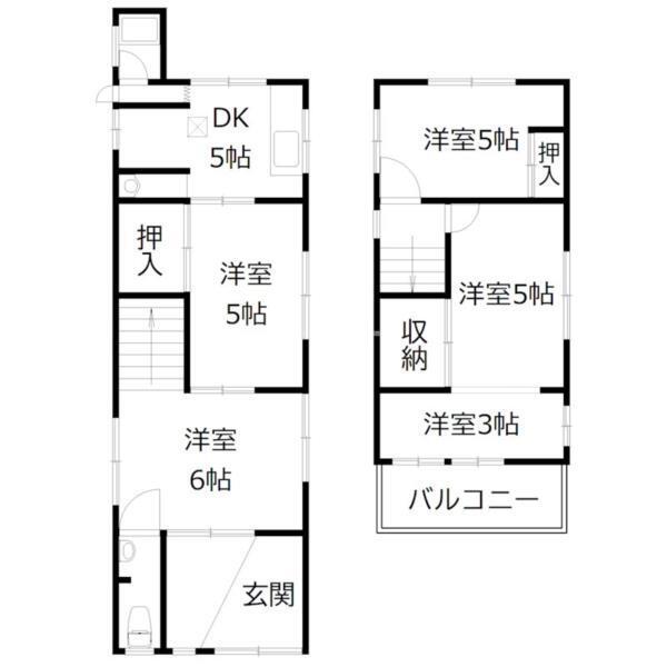 緑丘貸家 間取り図画像