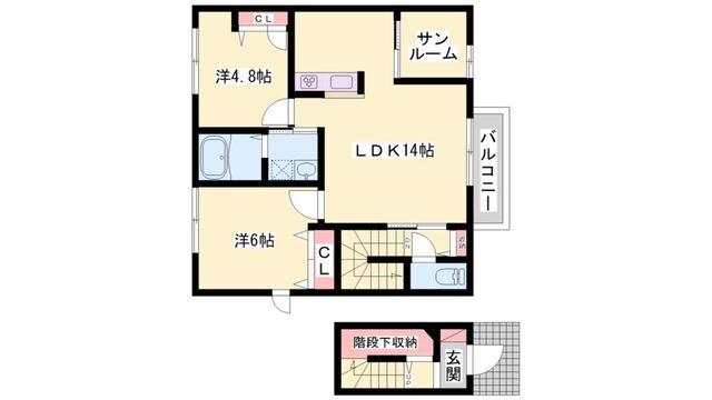 ベル・フロンテB（201） 間取り図画像