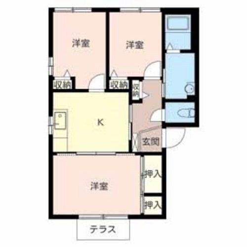 加東市上滝野アパート 間取り図画像