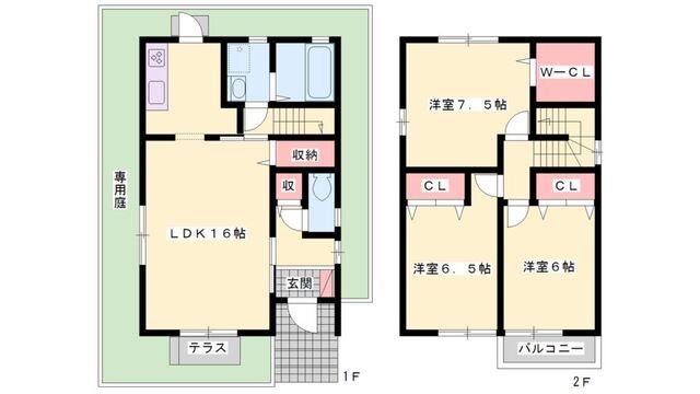 三木市緑が丘町東一戸建 間取り図画像