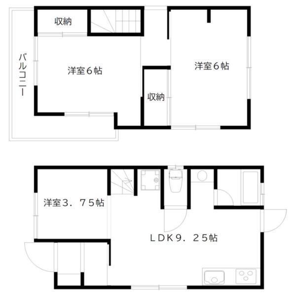 時光寺町貸家 間取り図画像