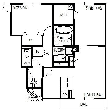 パストラル小野 間取り図画像