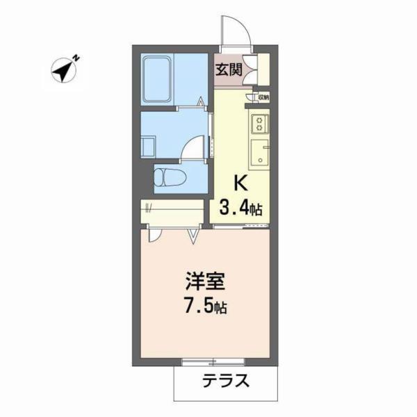 インステージ（Ｉｎ　ｓｔａｇｅ）繁昌I　C 間取り図画像