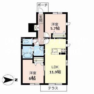 フォレナ　コート　Ｂ 間取り図画像