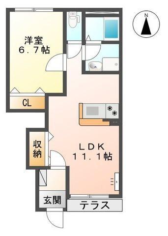 三木市本町アパート 間取り図画像