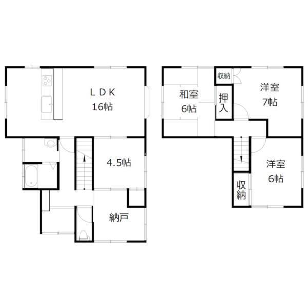 荒井町戸建 間取り図画像