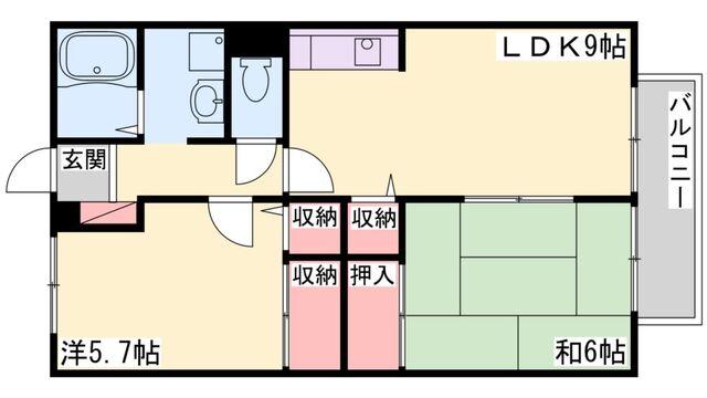 高砂市伊保崎アパート 間取り図画像