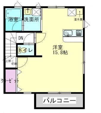 木村ハイツII 間取り図画像