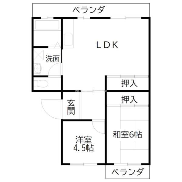 ニッセイ曽根コーポ　２ 間取り図画像