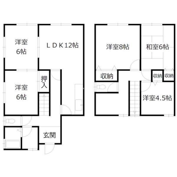 南備後貸家 間取り図画像