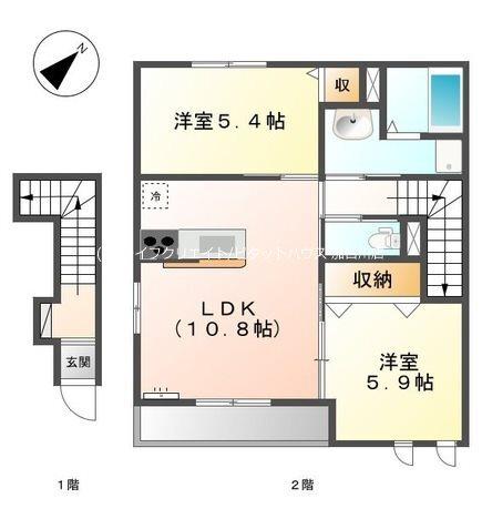 サンコート北在家（201） 間取り図画像