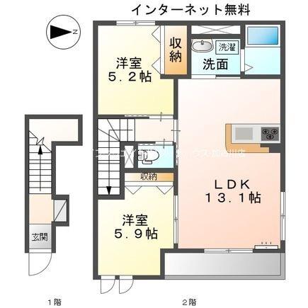 ロココハイム（205） 間取り図画像
