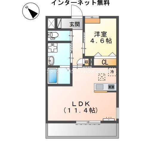加古川市加古川町南備後アパート 間取り図画像
