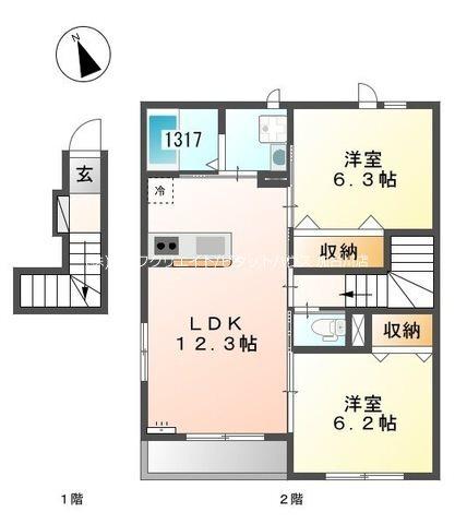 アフェット 間取り図画像