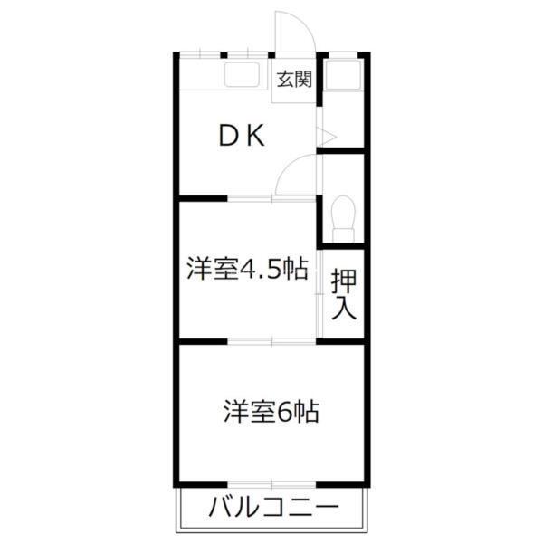 浜の宮ハイツ 間取り図画像