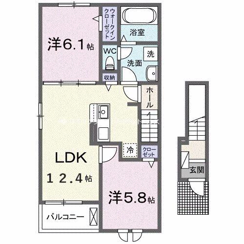 プロスペリテV　Ａ棟 間取り図画像