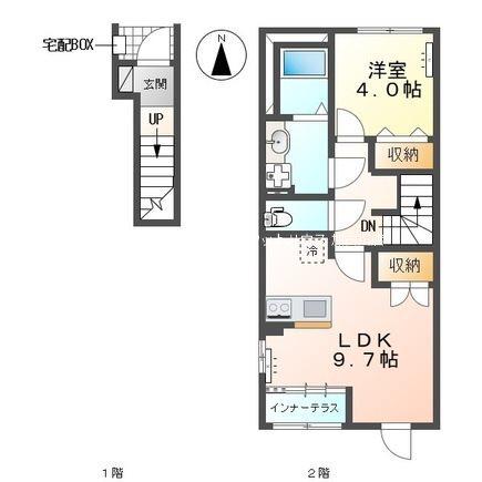 高砂市米田町米田新築アパート 間取り図画像