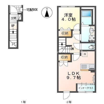 高砂市米田町米田新築アパート 間取り図画像