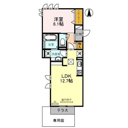 加東市上中アパート 間取り図画像
