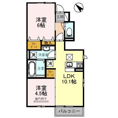 三木市緑が丘町西アパート 間取り図画像