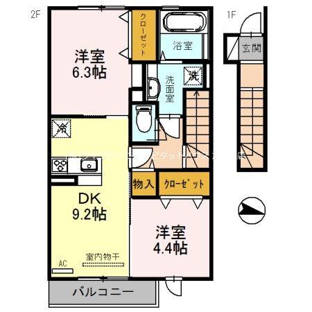 エクレール福井 間取り図画像