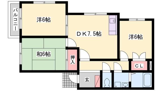 メゾン・ボヌール（201） 間取り図画像