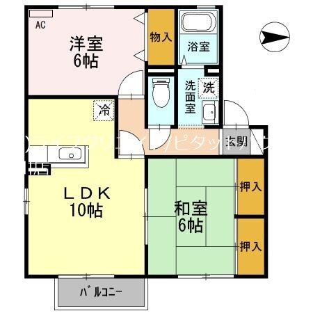 エスポワール　B棟 間取り図画像