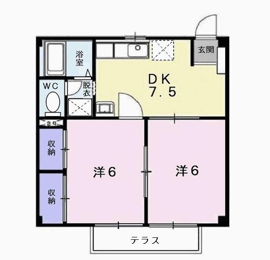 ドミールＢ（101） 間取り図画像