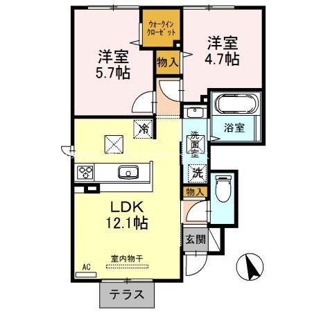 サニーコートM（101） 間取り図画像