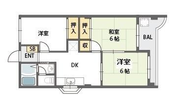 柴ハイツ 間取り図画像