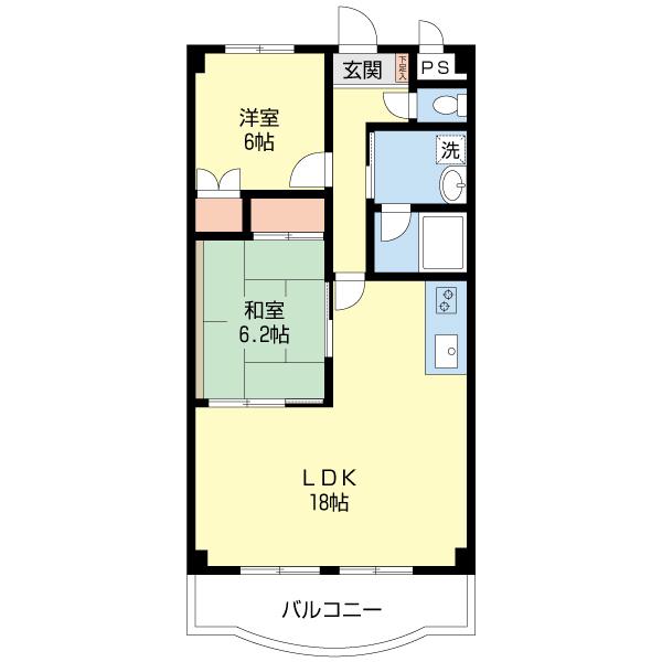 クレストYMDⅡ（306） 間取り図画像