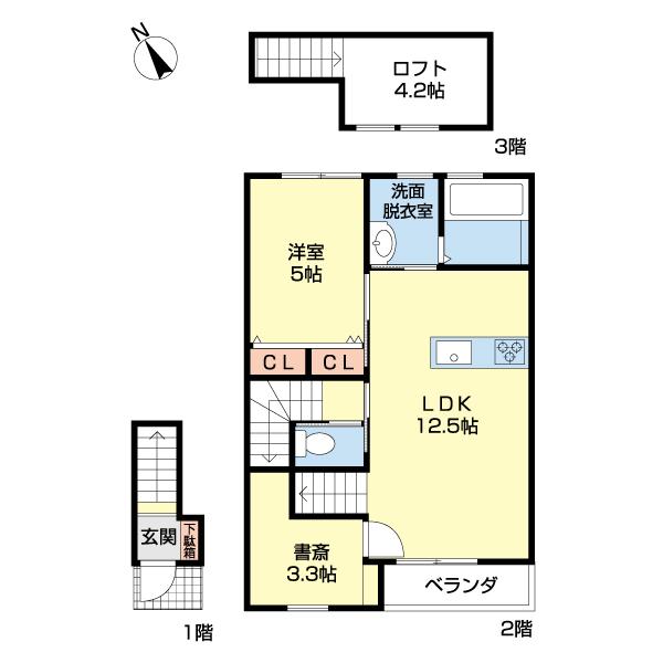 マインズスクエア（207） 間取り図画像