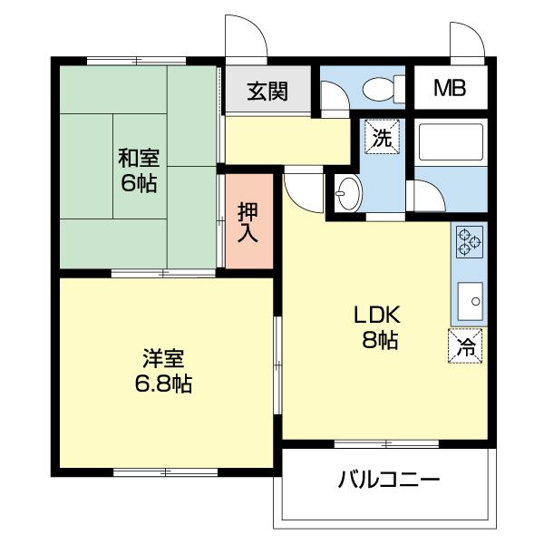 マンションヴェルジェ（301） 間取り図画像