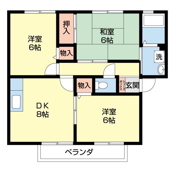 ウィンディア今堀（101） 間取り図画像