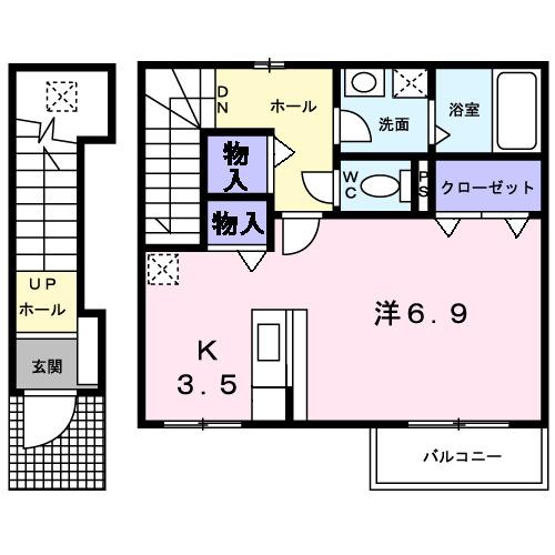 エクセランクール（202） 間取り図画像