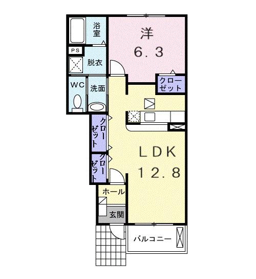 ラネージュⅠ番館（104） 間取り図画像