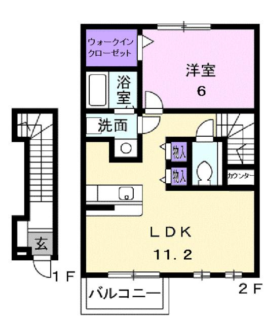 ベル　フィオーレⅡ（201） 間取り図画像