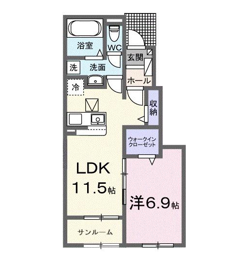ヴァンヴェール彦根ＲＳ（103） 間取り図画像
