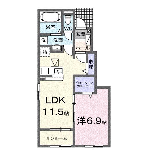 ヴァンヴェール彦根ＲＳ（104） 間取り図画像