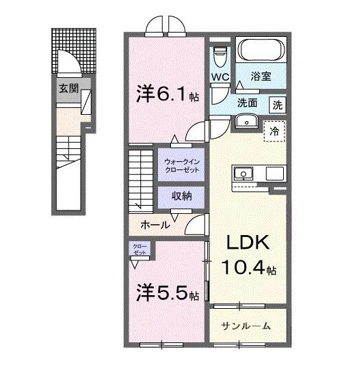 ヴァンヴェール彦根ＲＳ（202） 間取り図画像