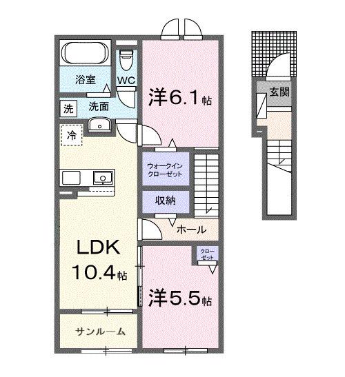 ヴァンヴェール彦根ＲＳ（203） 間取り図画像
