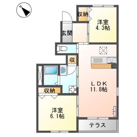 パルティールＫ 間取り図画像