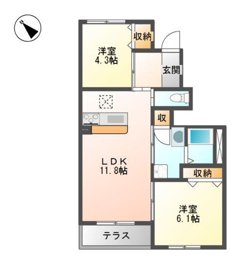 パルティールＫ 間取り図画像