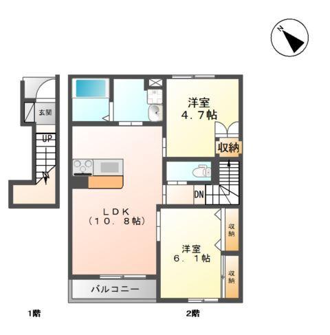 ベルグラースＦＵＫＵＭＩＴＳＵ 間取り図画像