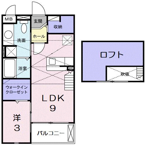 サンルーラルＢ（203） 間取り図画像