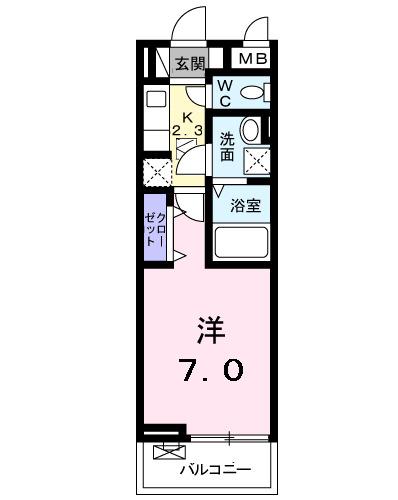 キングキャッスル　弐番館（103） 間取り図画像