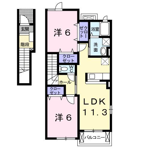 ヴァンベール　Ⅶ（201） 間取り図画像
